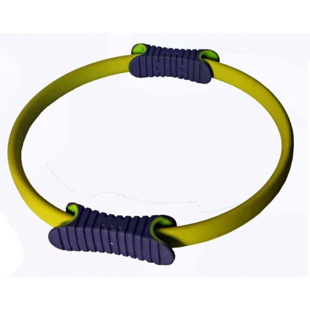 arco anel flexivel para pilates circulo mágico pernas amarelo