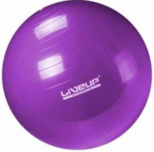 6. bola suíça liveup para pilates anti estouro roxa 55cm